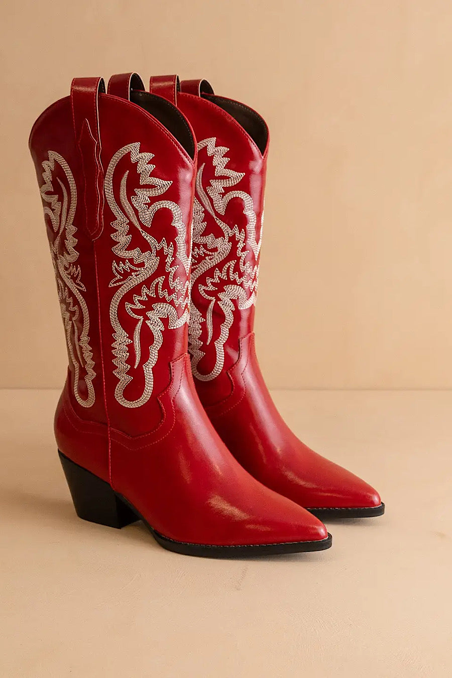 Amaya Western Boot in Cherry
