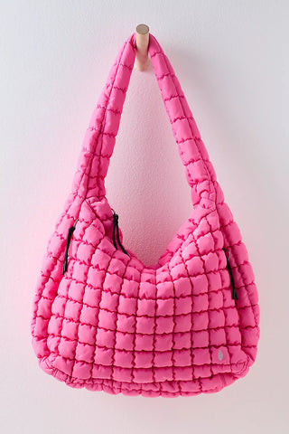 Free People Movement Quilted Carryall Bag Bubblegum Pink