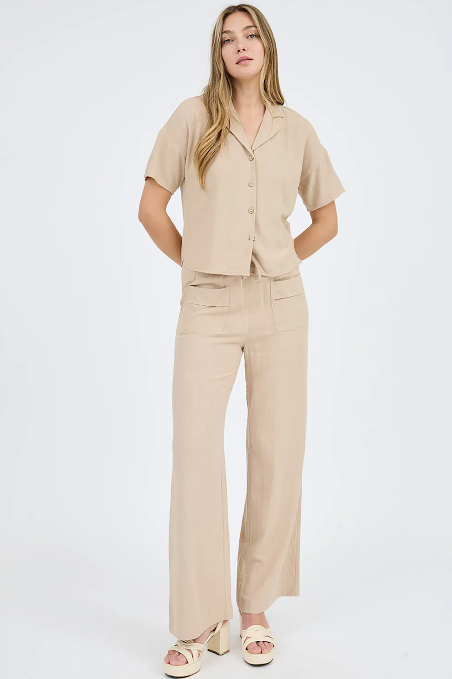 Summer Mirage Linen Button Down Shirt