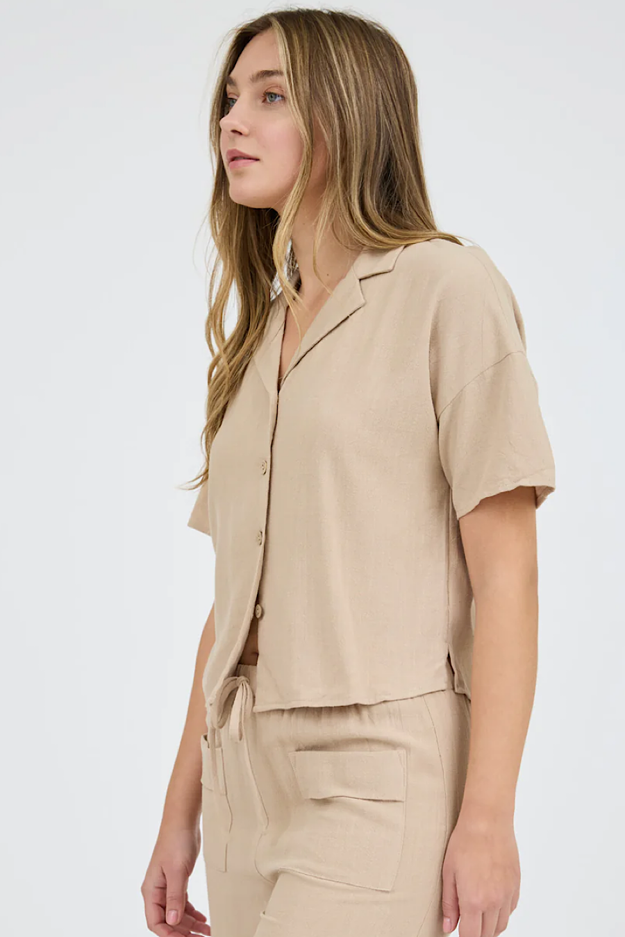 Summer Mirage Linen Button Down Shirt