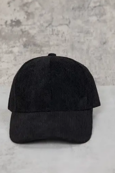 Corduroy Hat in Black