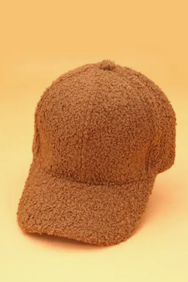 Sherpa Baseball Hat in Brown