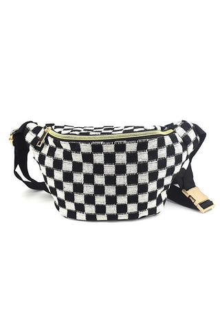 Racetrack Checkered Crossbody Belt Bag