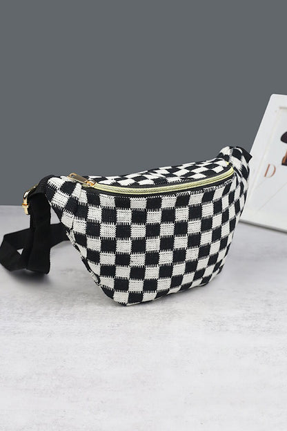 Racetrack Checkered Crossbody Belt Bag