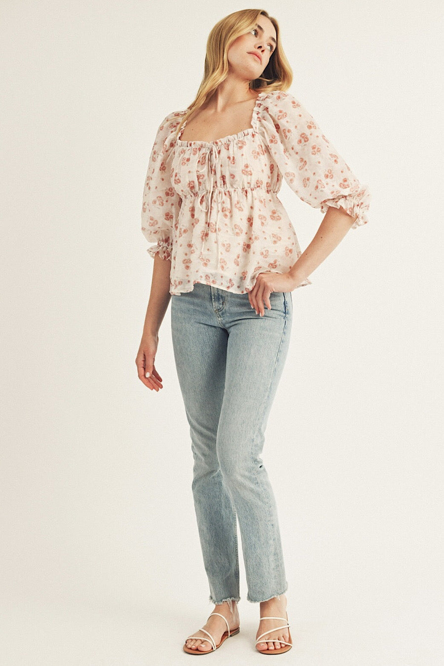 Chloe Floral Print Bohemian Top