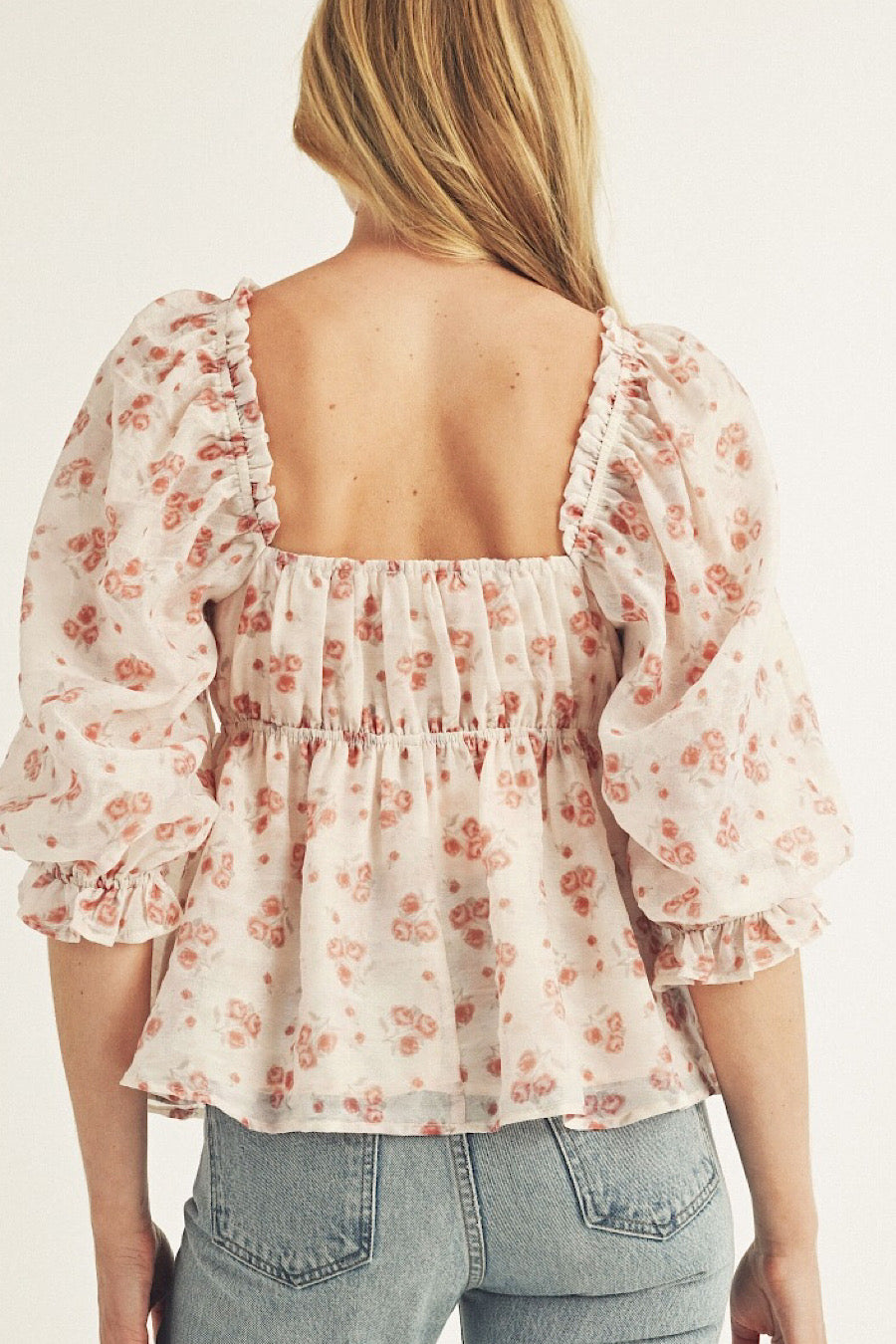 Chloe Floral Print Bohemian Top