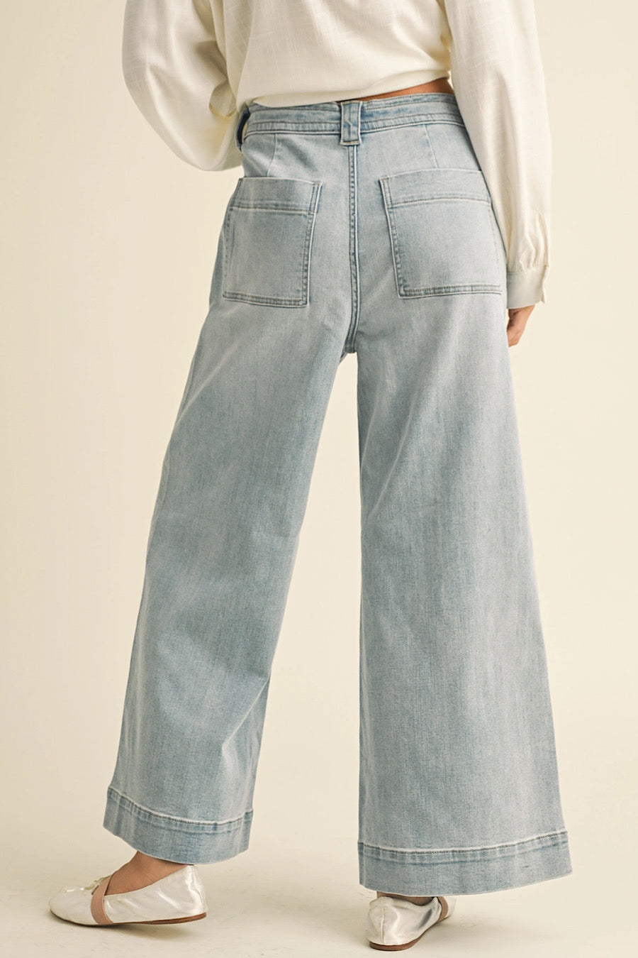 Coastal Walk Tie Front Denim Pants