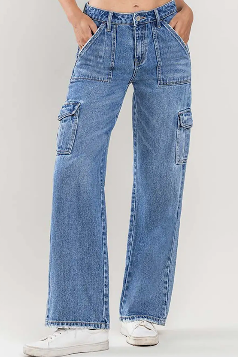 FM Flatter Cargo Wide Leg Jeans