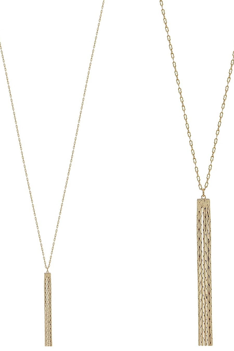 Long 32” Tassel Necklace in Gold or Silver