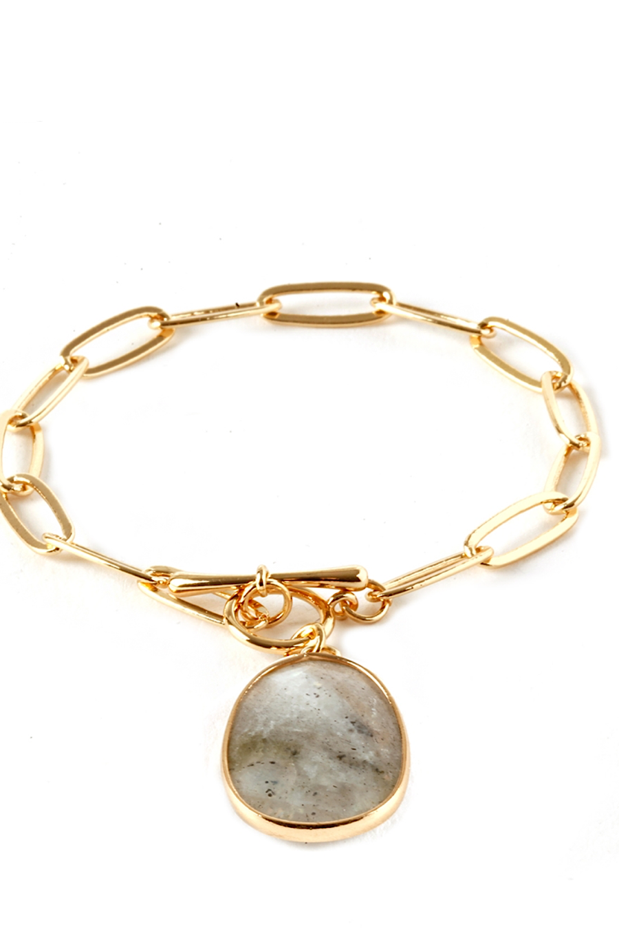 Grey Stone Pendant Bracelet