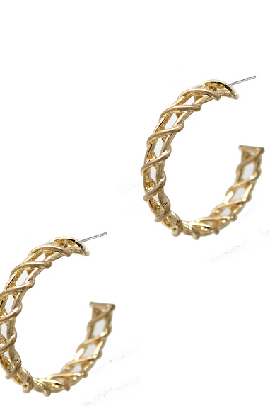 Twisted Chain Hoop Earrings