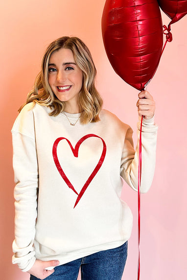 Heart Graphic Sweatshirt