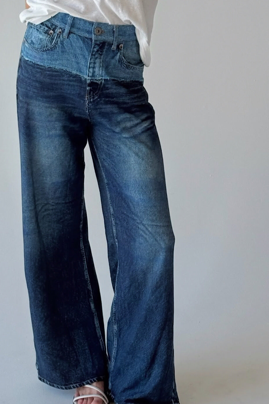 Elan Jade 2-Tone Sweatpant Jean