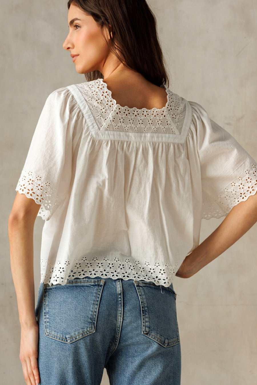 Feeling Salty White Lace Boho Top