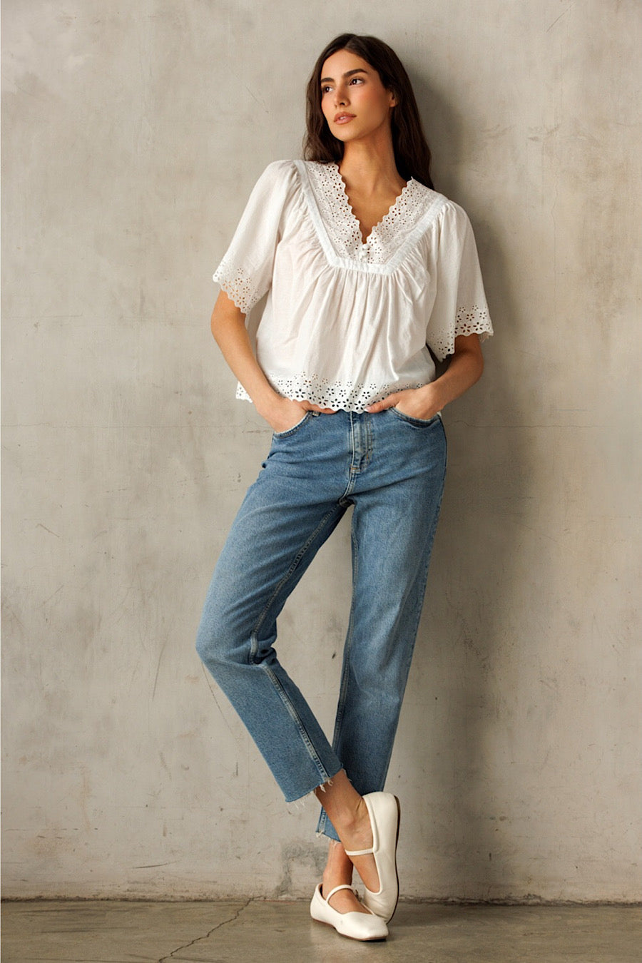 Feeling Salty White Lace Boho Top