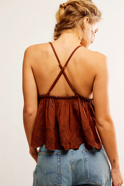 Free People Sunny Days Halter Cami Top