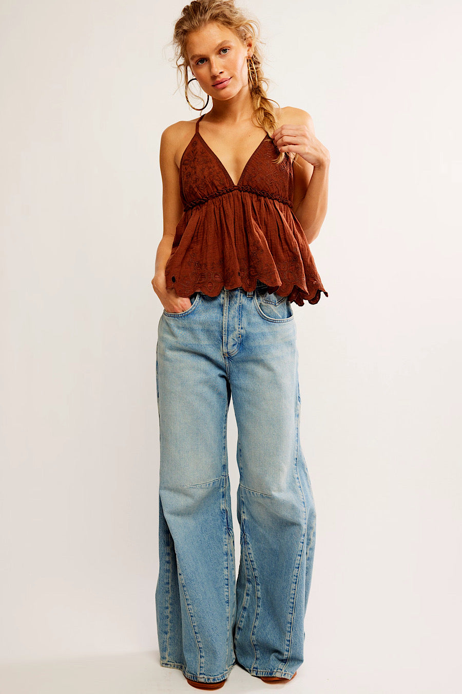 Free People Sunny Days Halter Cami Top