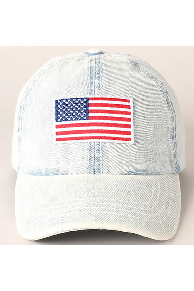 Denim American Flag Hat