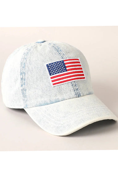 Denim American Flag Hat