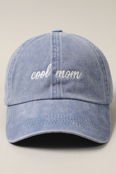 Cool Mom Embroidered Cotton Hat