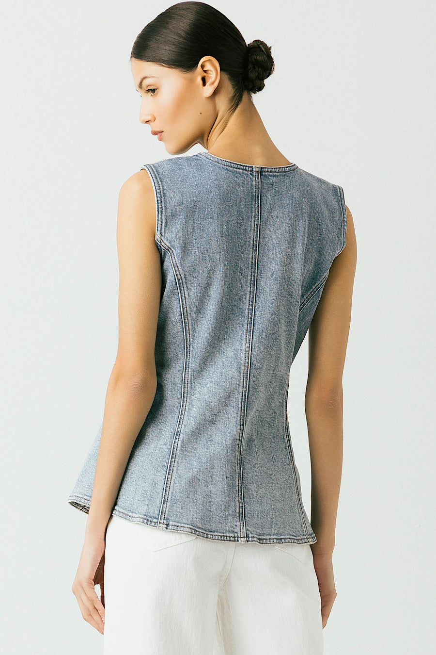 BLANK NYC Summer Vibes Denim Vest Top