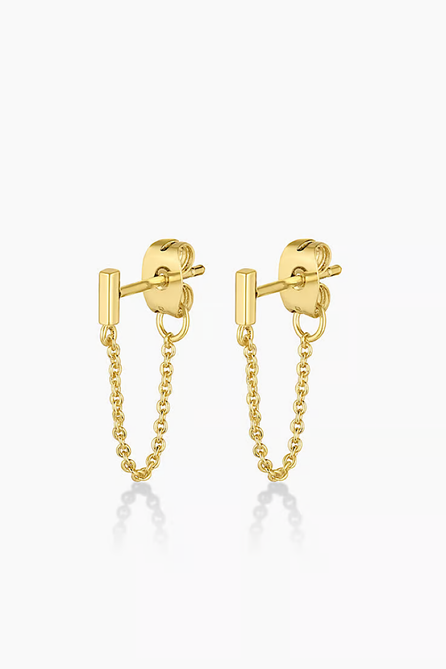 Gorjana Tatum Chain Huggies Earrings Gold
