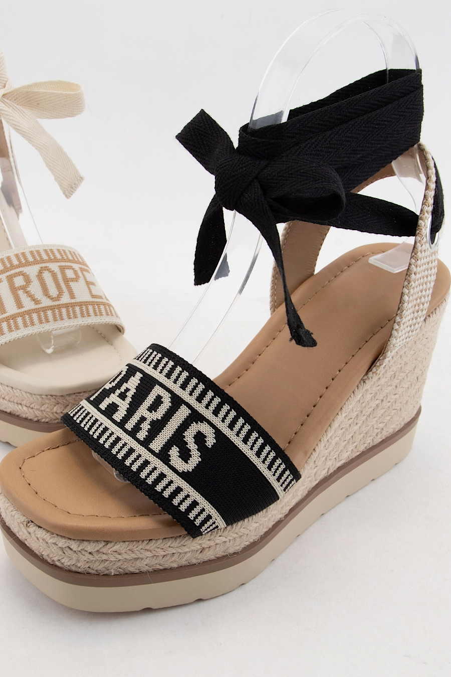 Times Paris Wedge Lace Up Sandal