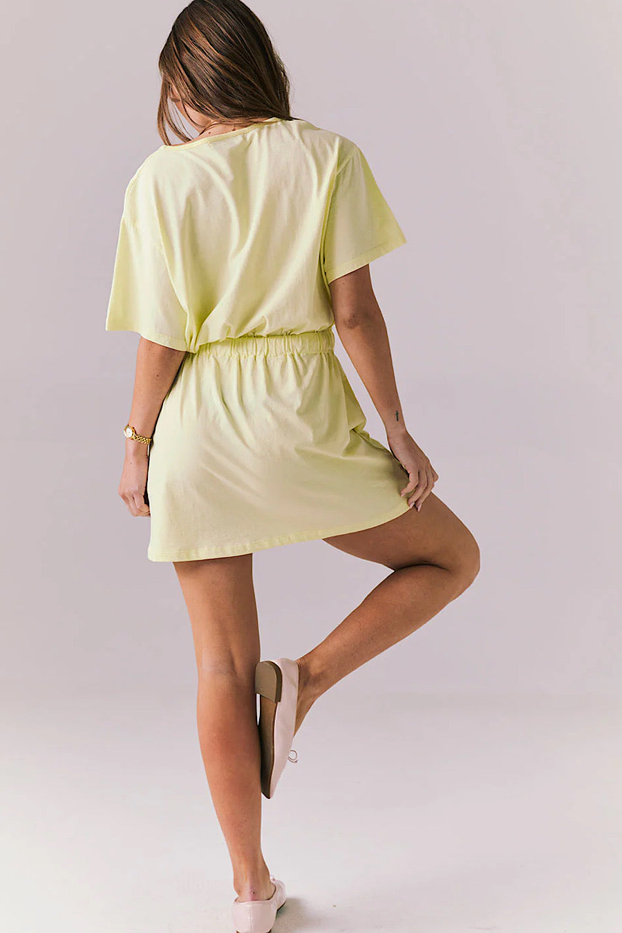 Chaser Dixie Panama Cotta Dress in Butter Yellow