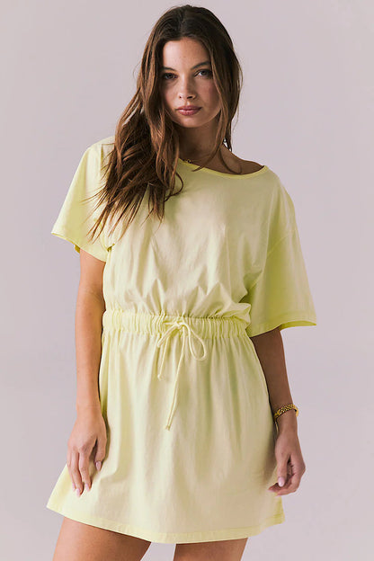 Chaser Dixie Panama Cotta Dress in Butter Yellow