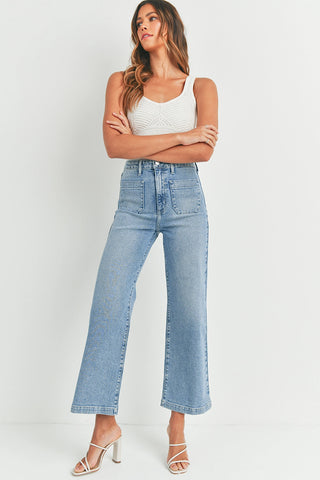Fan Mail Patch Pocket Wide Leg Jeans
