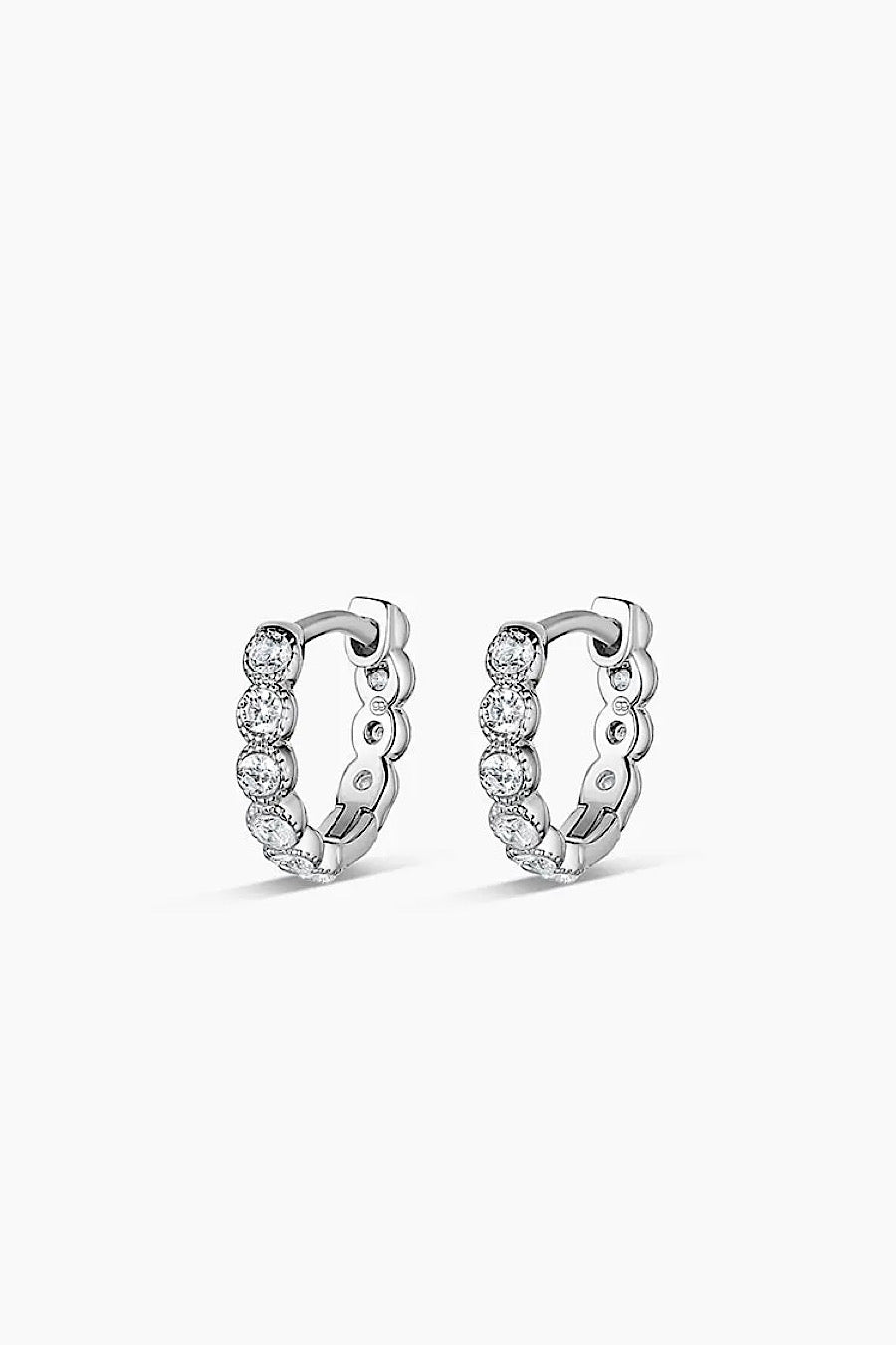 Gorjana Madison Shimmer Huggies Earrings Silver