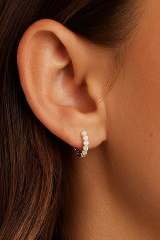 Gorjana Madison Shimmer Huggies Earrings Silver