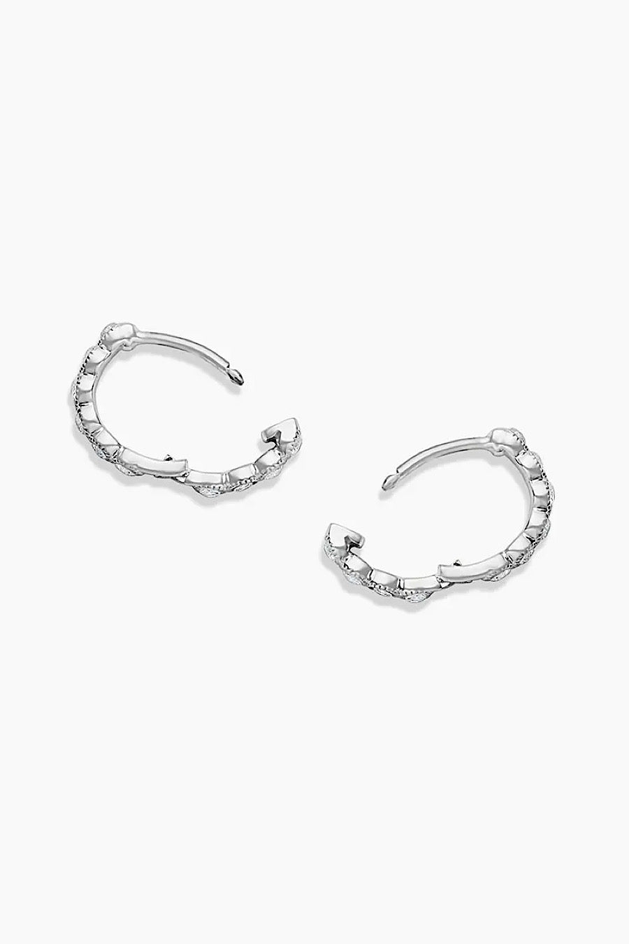 Gorjana Madison Shimmer Huggies Earrings Silver