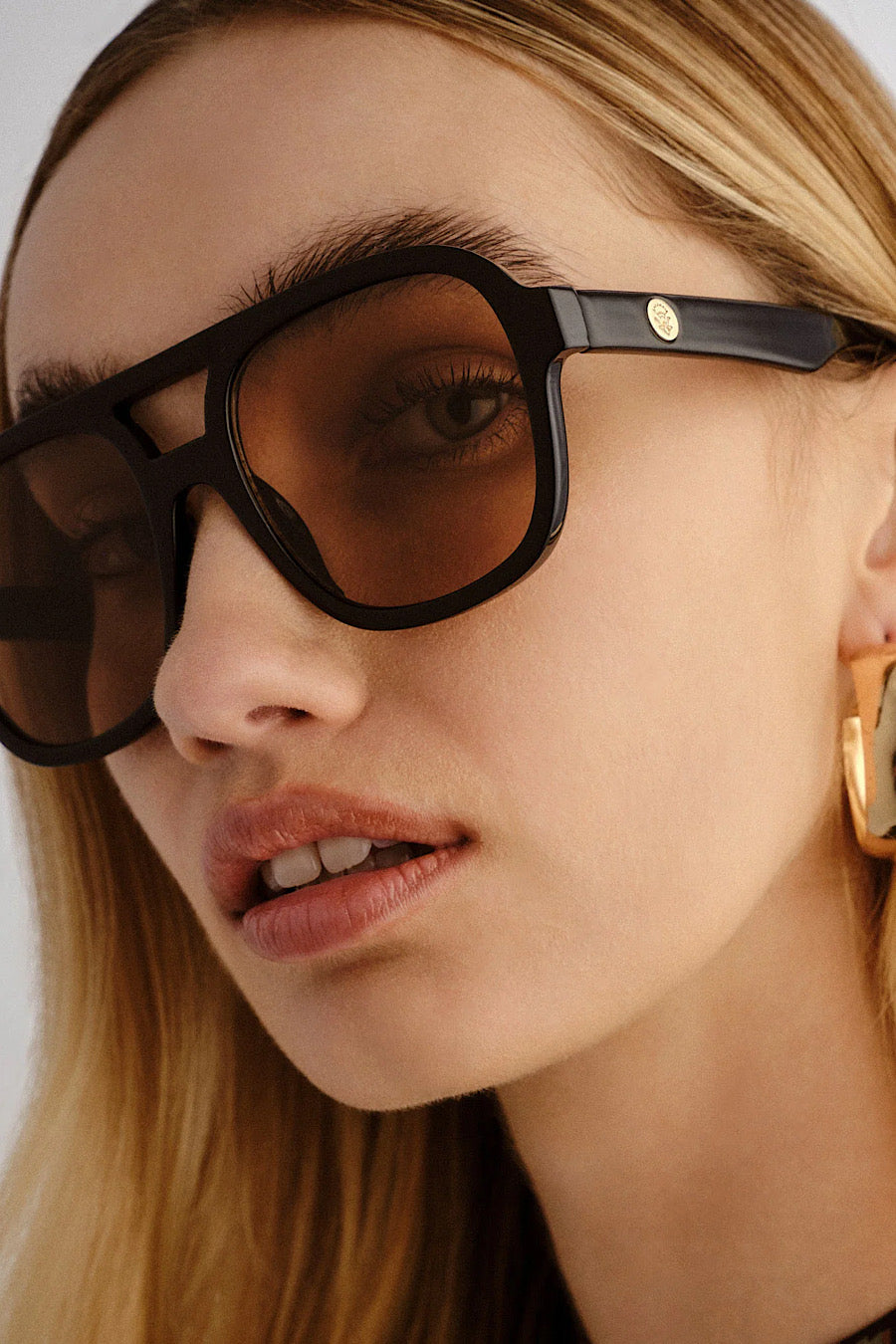 AIRE Whirlpool Sunglasses in Black &amp; Tan Tint