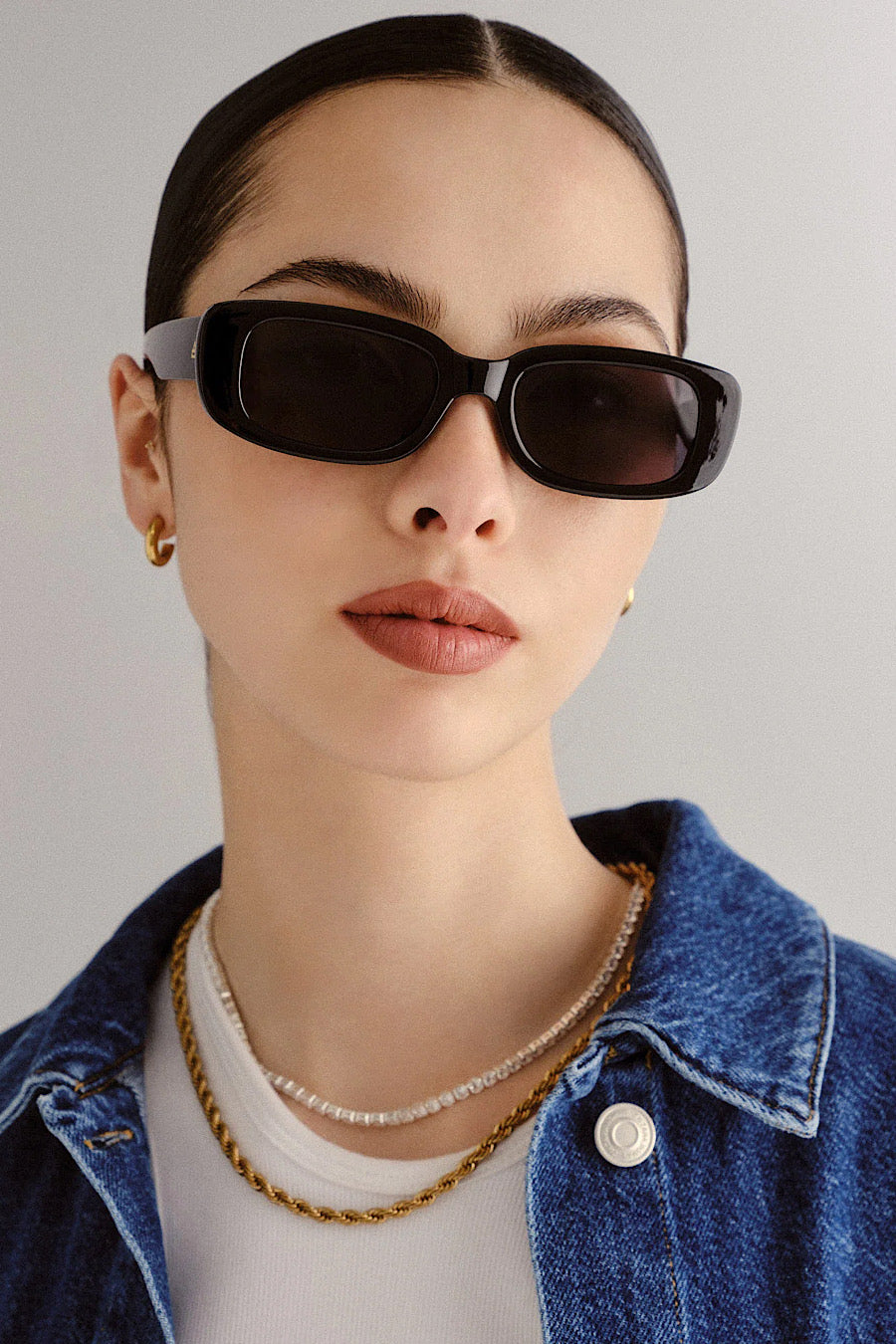 AIRE Ceres Uni-Sex Rectangle Sunglasses Black & Smoke