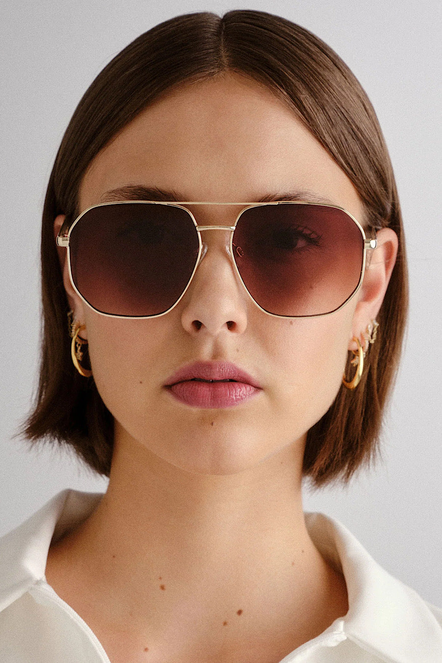 AIRE Corvus Sunglasses in Gold Dark Tortoise