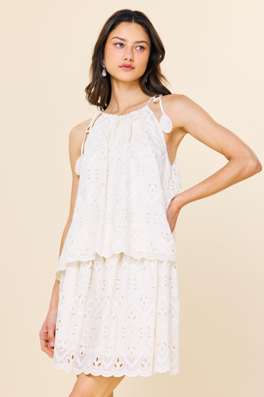 Summer Crush Eyelet Halter Top