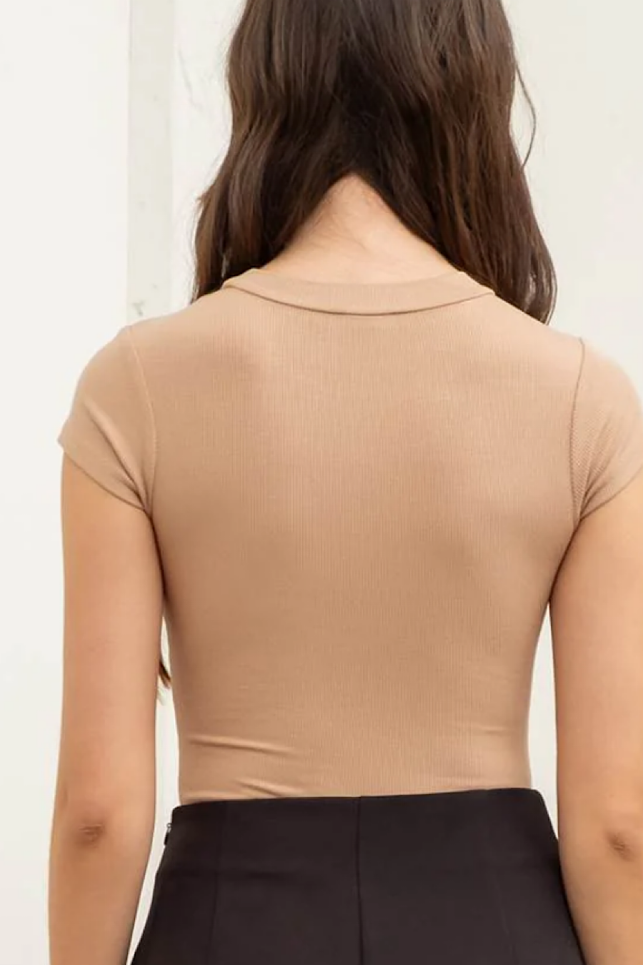 Wild Honey Short Sleeve BodySuit Tan