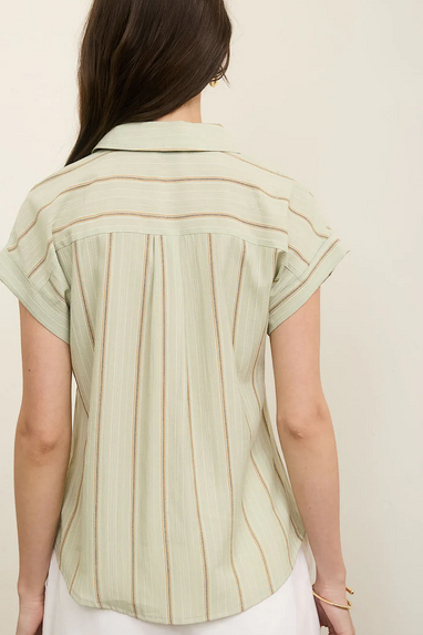 Drifting Pinstripe Button Down Shirt