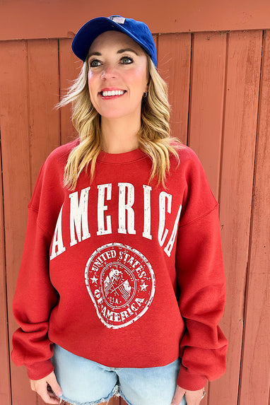 Bucketlist America Seal Graphic Sweatshirt