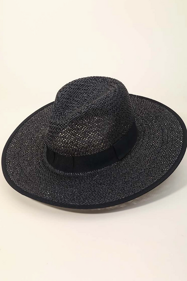 Gimme Shade Summer Fedora Hat Black
