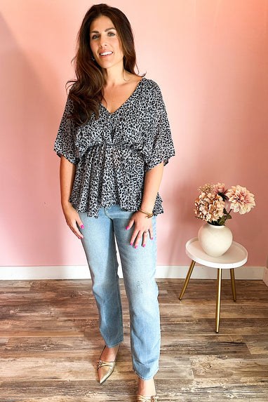 Spotted in the Wild Animal Print Blouse