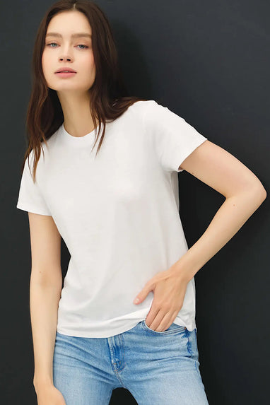 Classic Cut Acid Wash T-Shirt in White