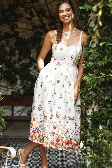 Tropical Paradise Floral Print Dress