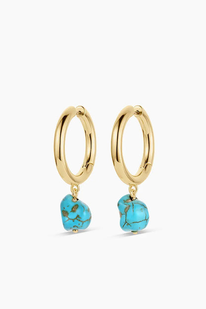Gorjana Turquoise Cove Hoop Huggie Earrings