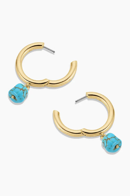 Gorjana Turquoise Cove Hoop Huggie Earrings