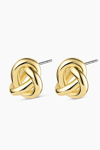 Gorjana Infinity Knot Stud Earrings Gold