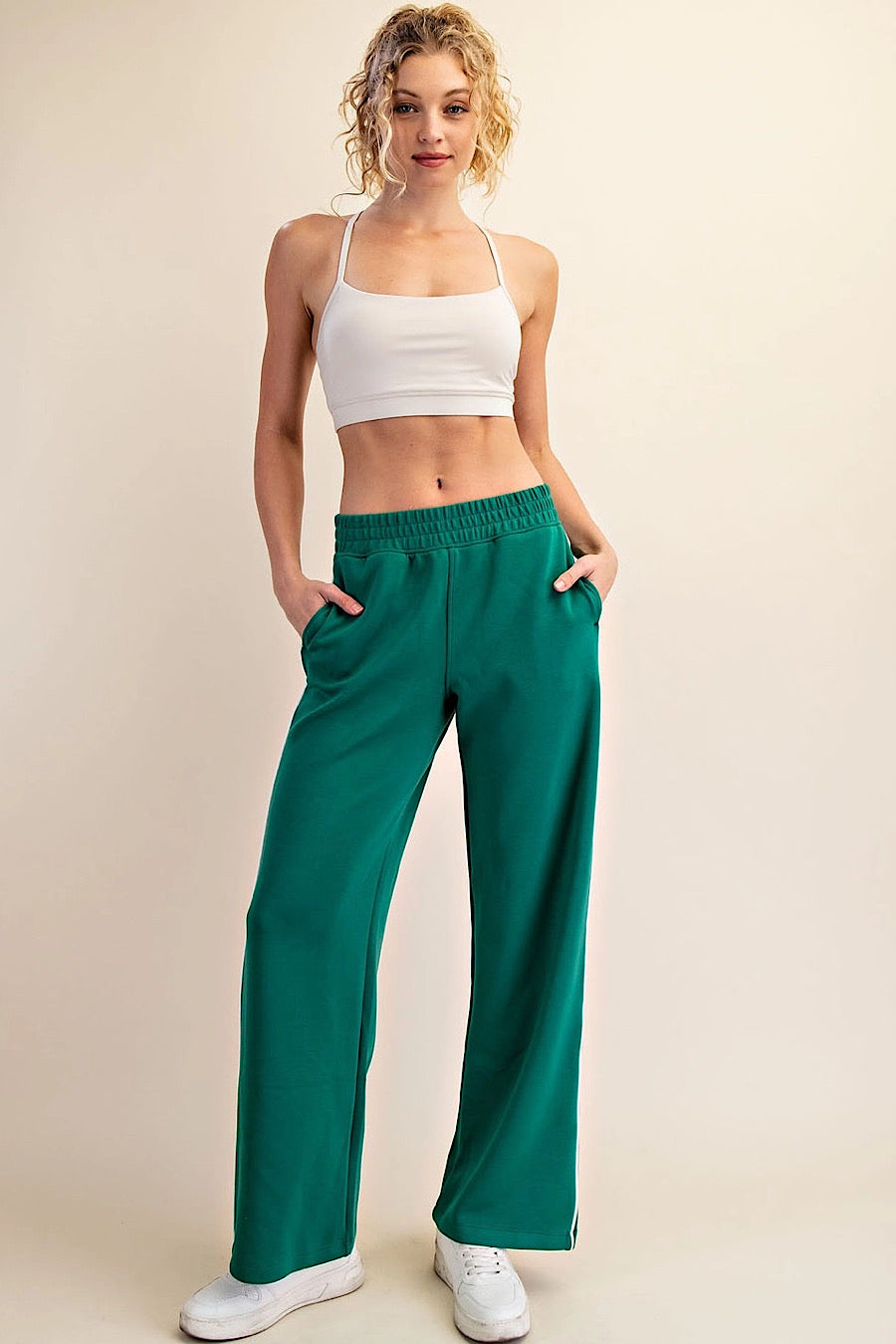 My Life Piping Modal Scuba Sweatpant Green