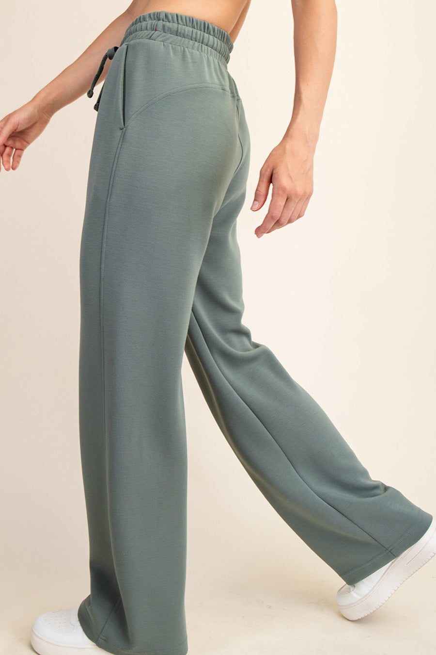 Sage Leaf Modal Scuba Straight Sweatpant