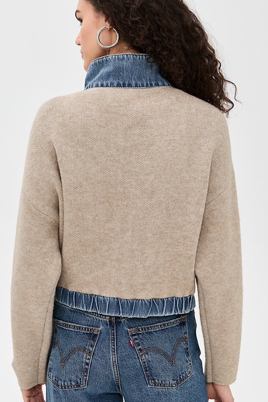 Blank NYC Glow Up Bomber Sweater Jacket